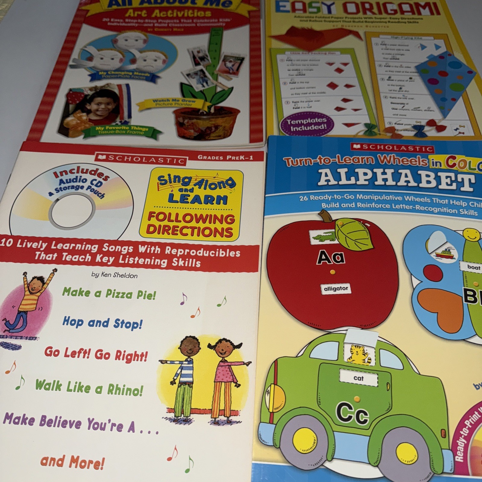 Scholastic Teaching resources K-1 Literacy, Music & Art 4 Book Lot