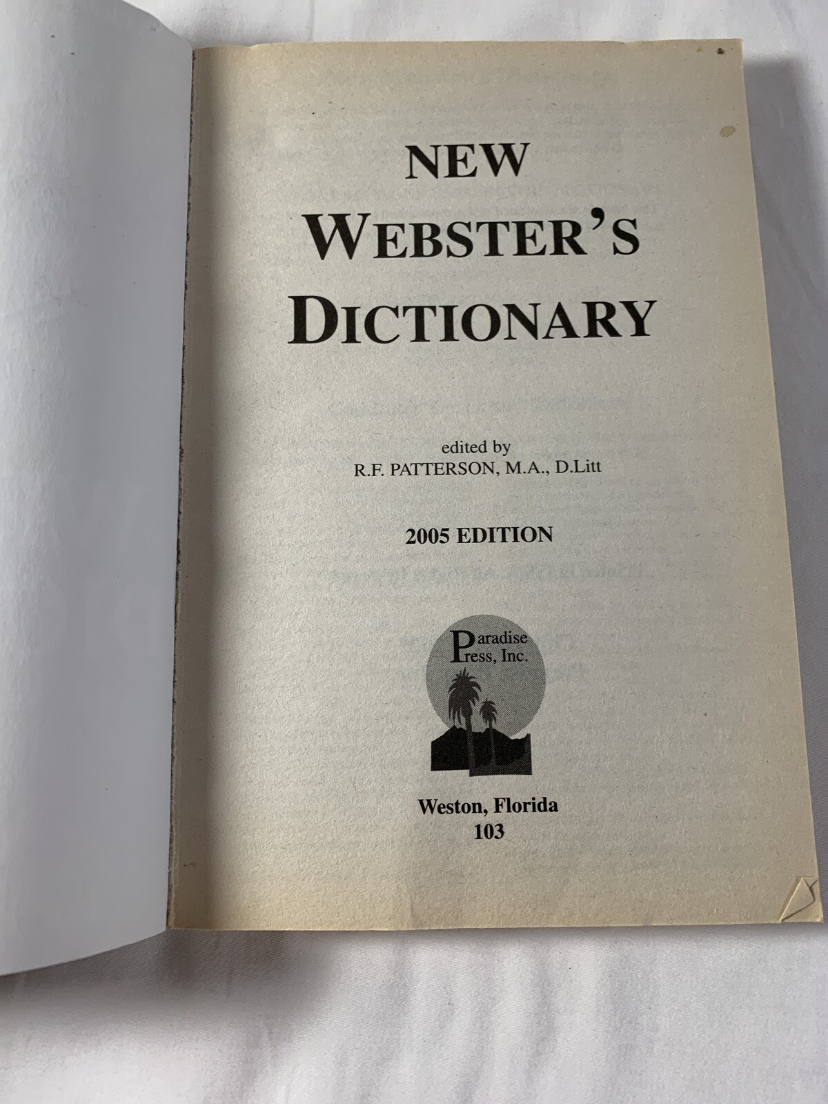 New Webster’s Dictionary Abridged Edition Patterson (2005, Paperback)