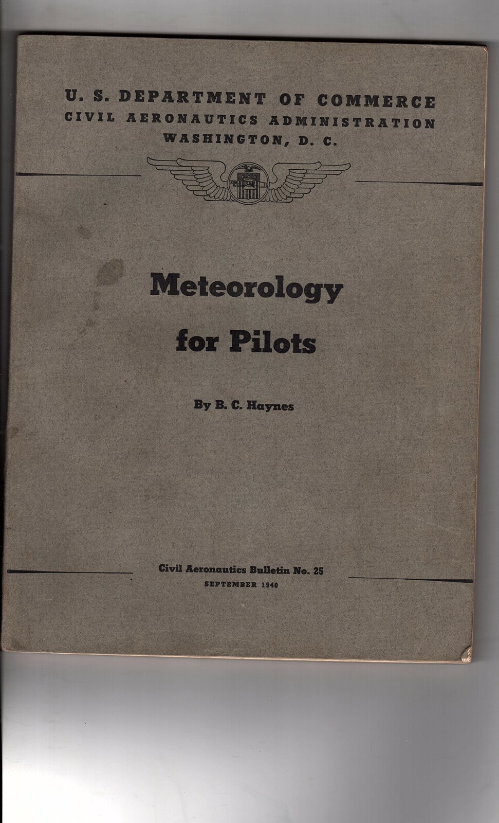 1940 Meteorology for Pilots-civil aeronautics bulletin (j1000