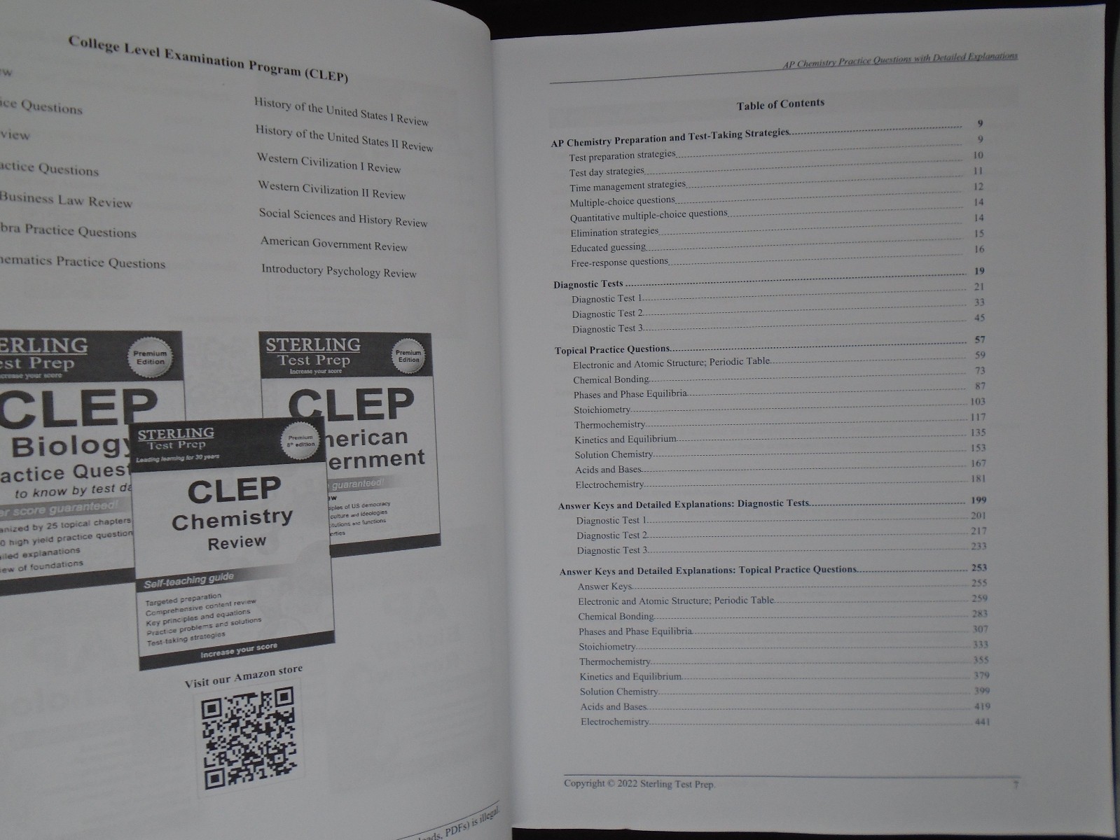 Sterling Test Prep, AP Chemistry Practice Questions, by Sterling Test Prep.