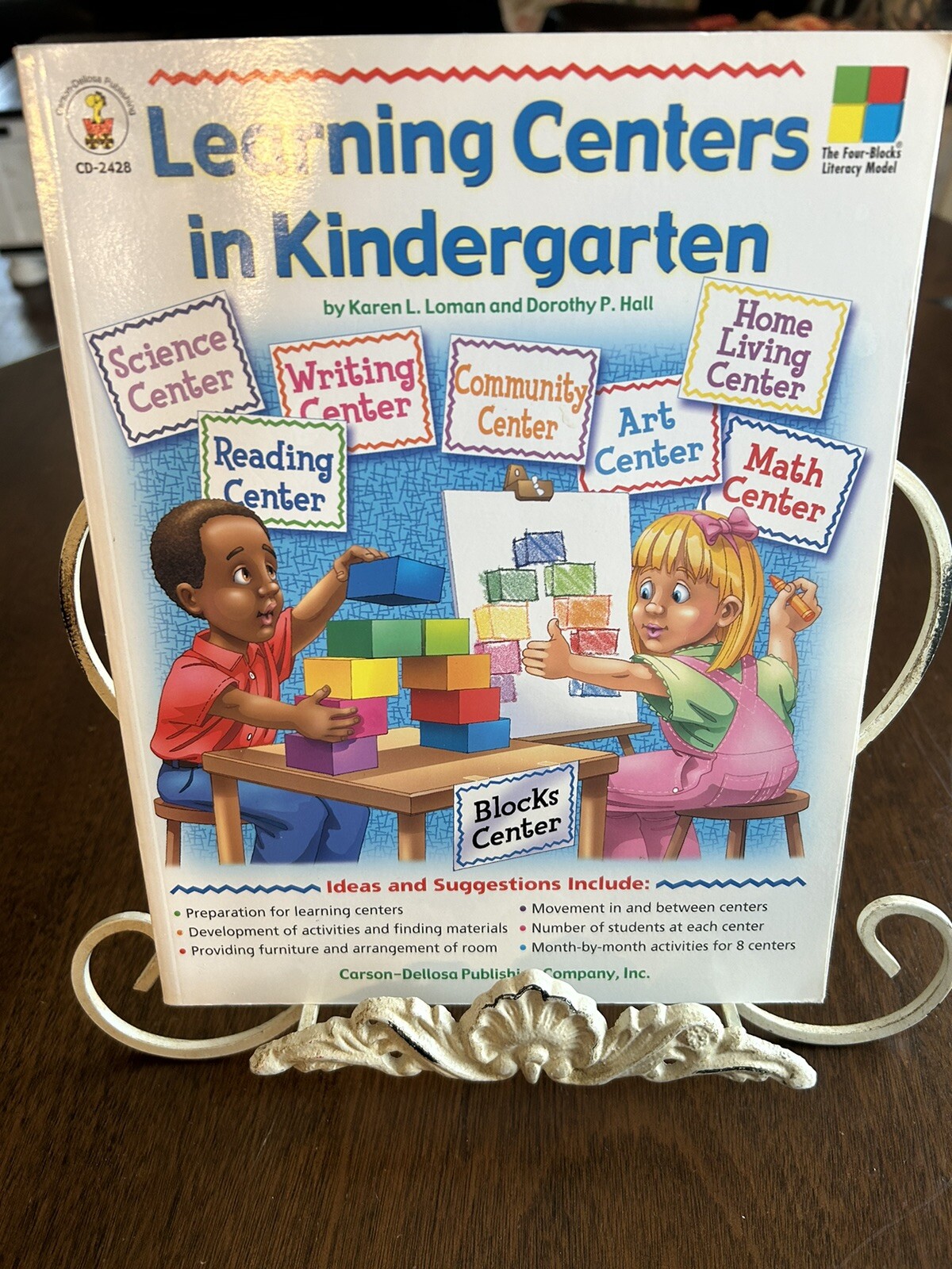 Carson-Dellosa Learning Centers in Kindergarten Book EUC Loman & Hall