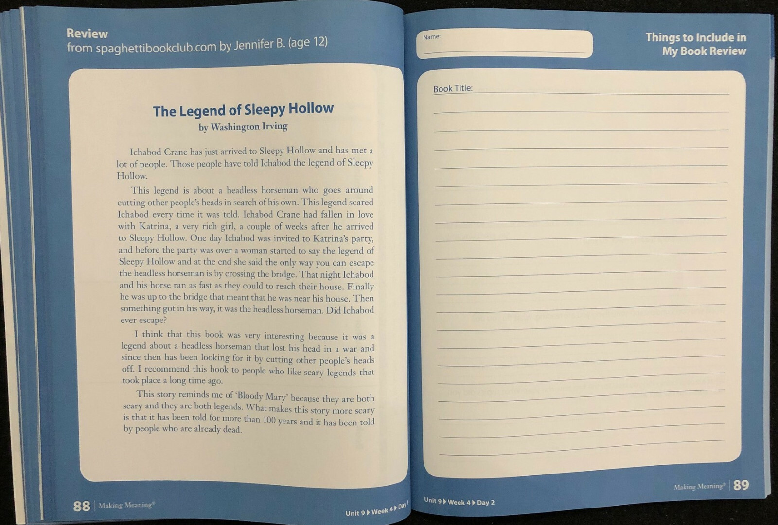 5th – Making Meaning – FIVE (5) STUDENT RESPONSE BOOKS (2008, 2nd Edition)