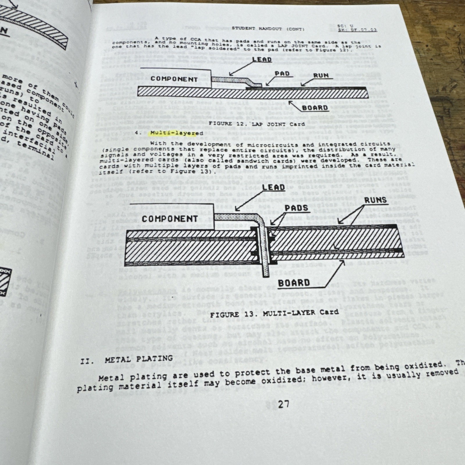 Marine Corps Communication Electronics School Mid 1990’s Workbook DF07 Soldering
