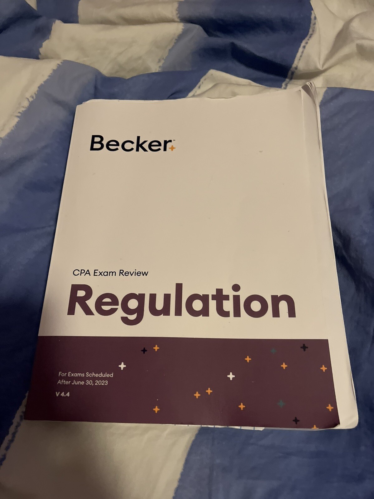 Used Becker CPA Exam Review Taxation and Regulation (REG) Textbook