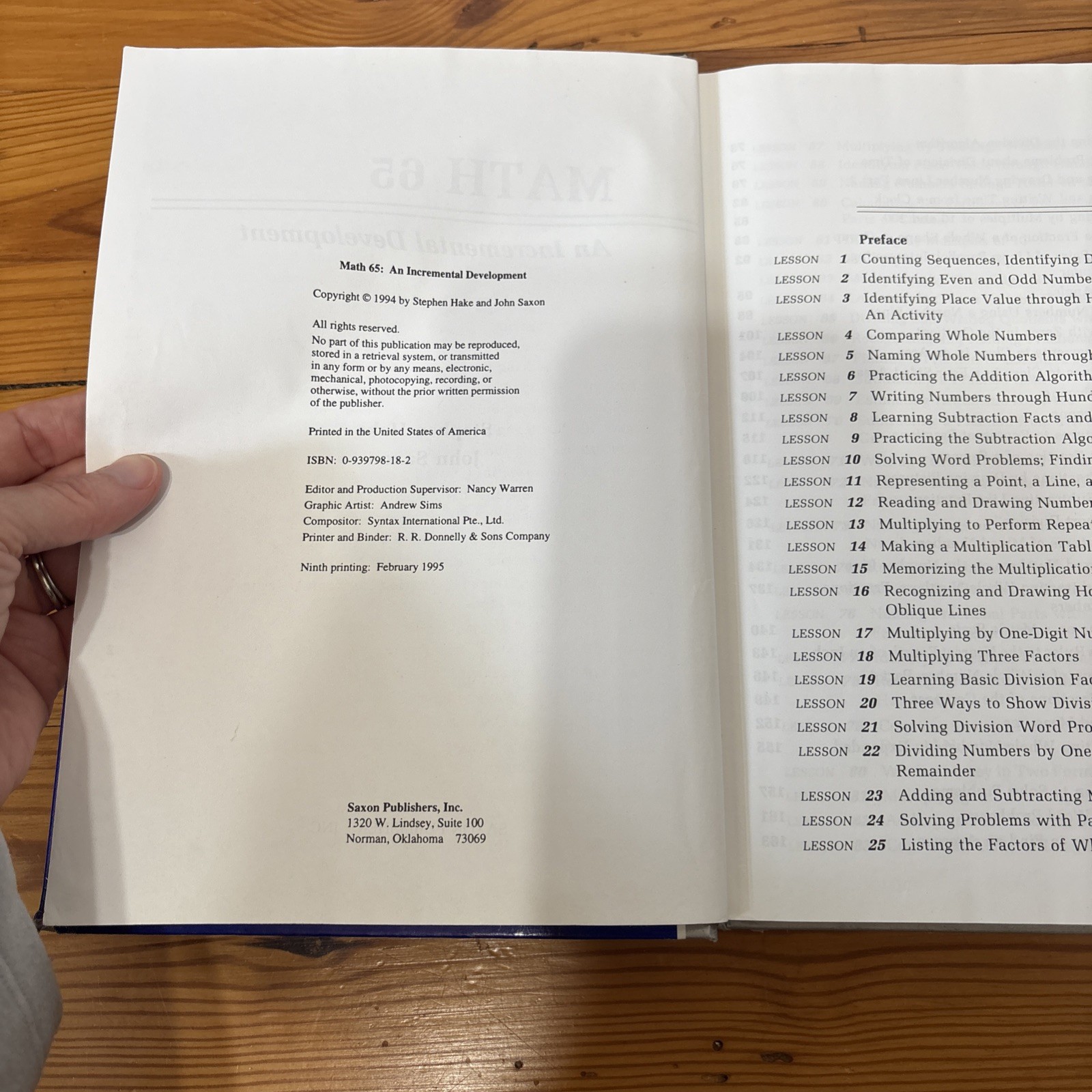 Saxon Math 65 (1994)