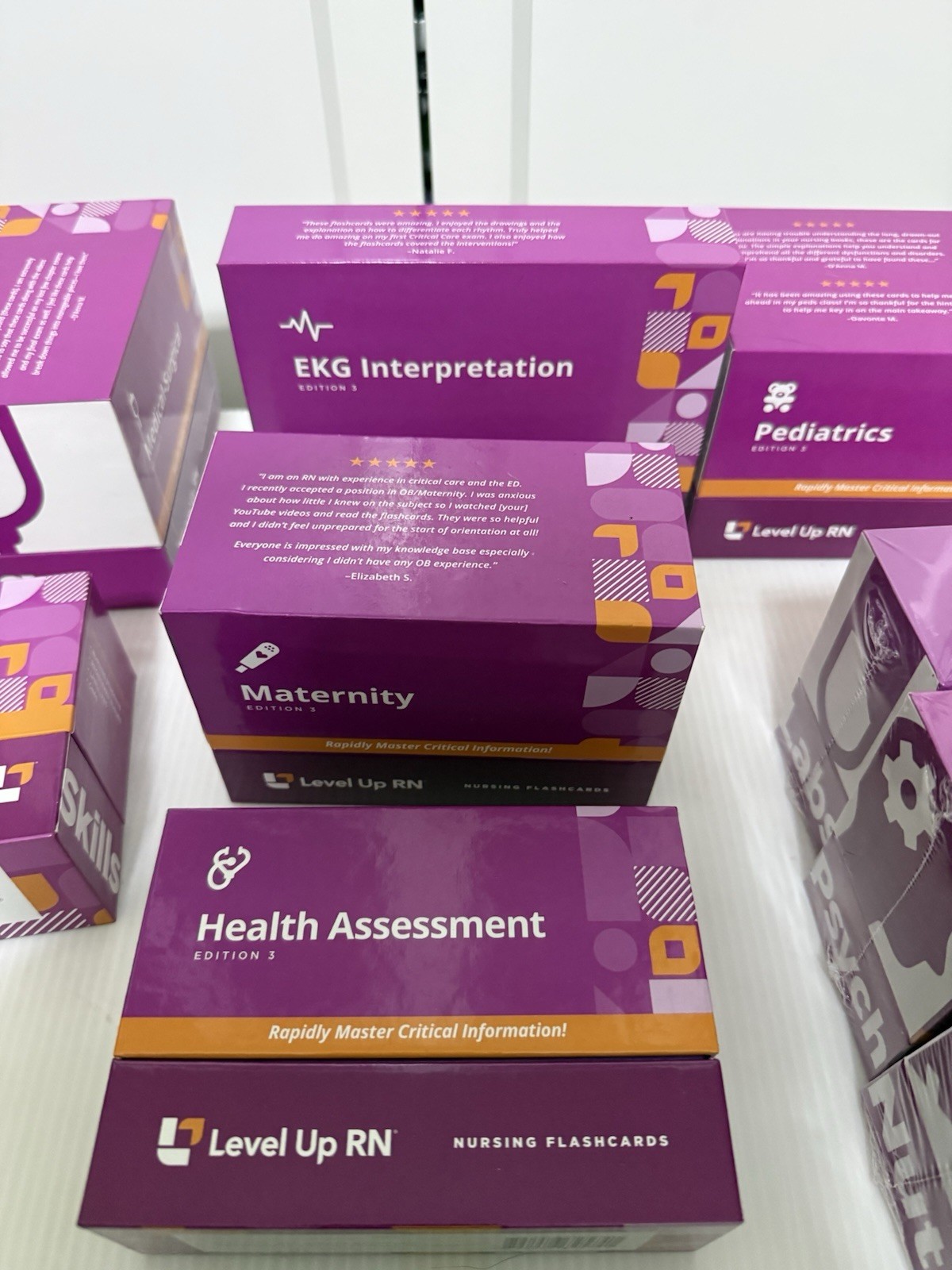 Level Up RN Nursing Flashcards Ultimate Nursing School Pediatrics EKG Lab Health