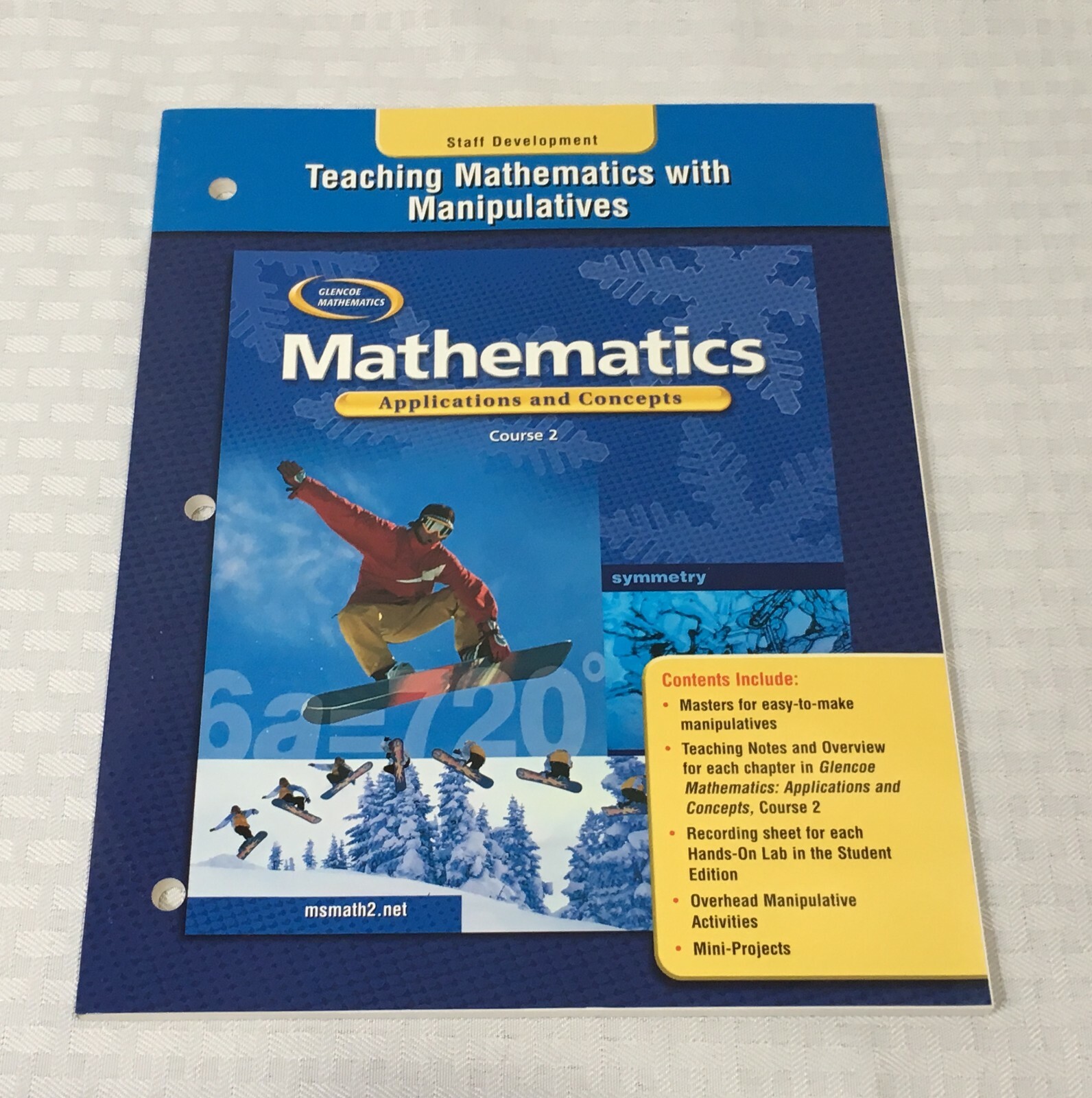 GLENCOE MATHEMATICS APPLICATIONS AND CONCEPTS / COURSE 2 / STAFF DEVELOPMENT