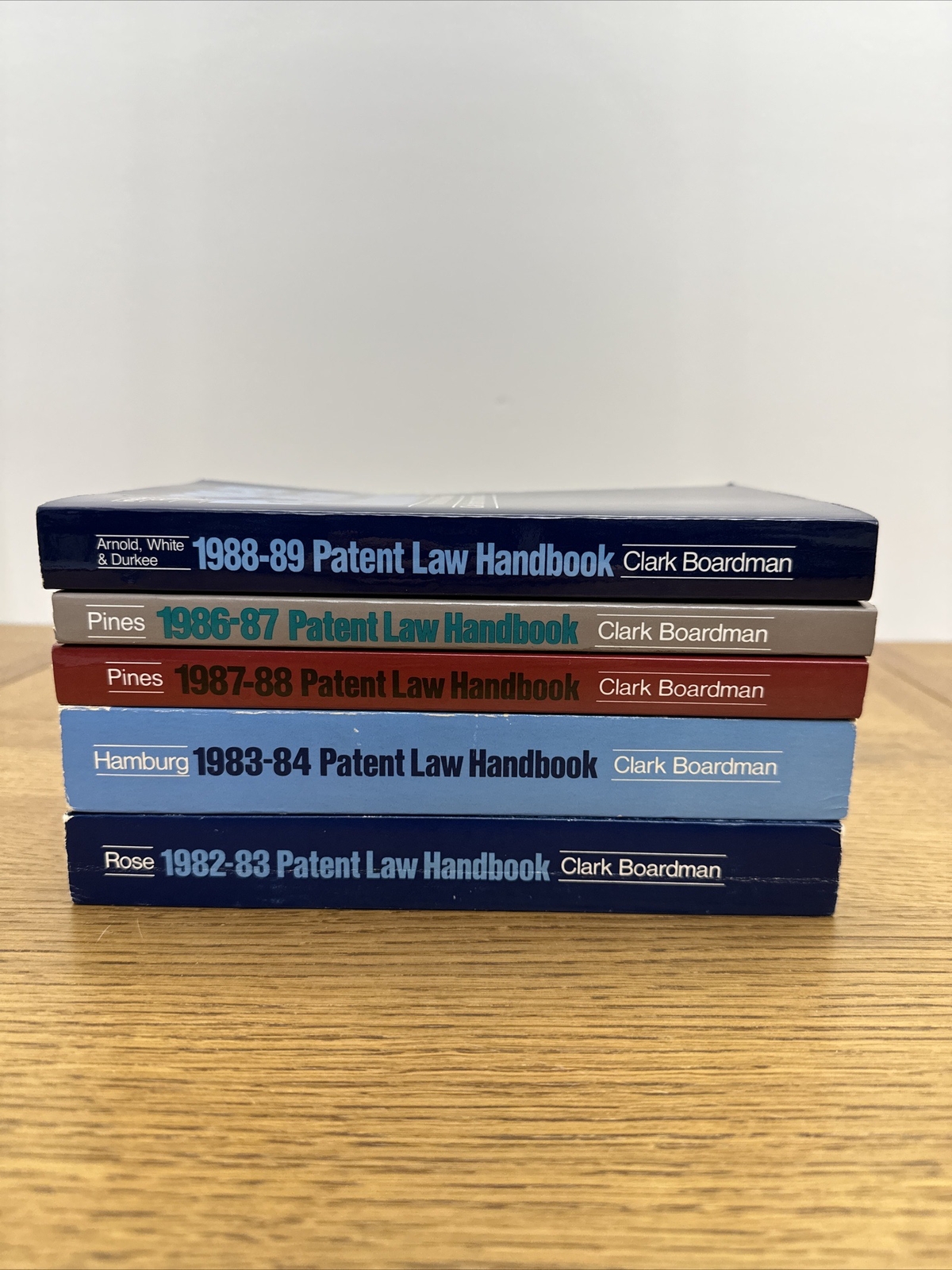 Clark Boardman Patent Law Handbook 1982 – 1989 5 Paperback Set Lot Vintage Book