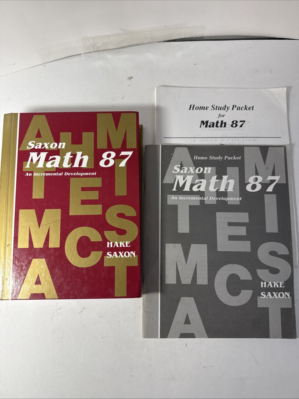 Saxon Math 87 SET (1st Edition) 8/7 Textbook, Answer Key, Test Forms #65