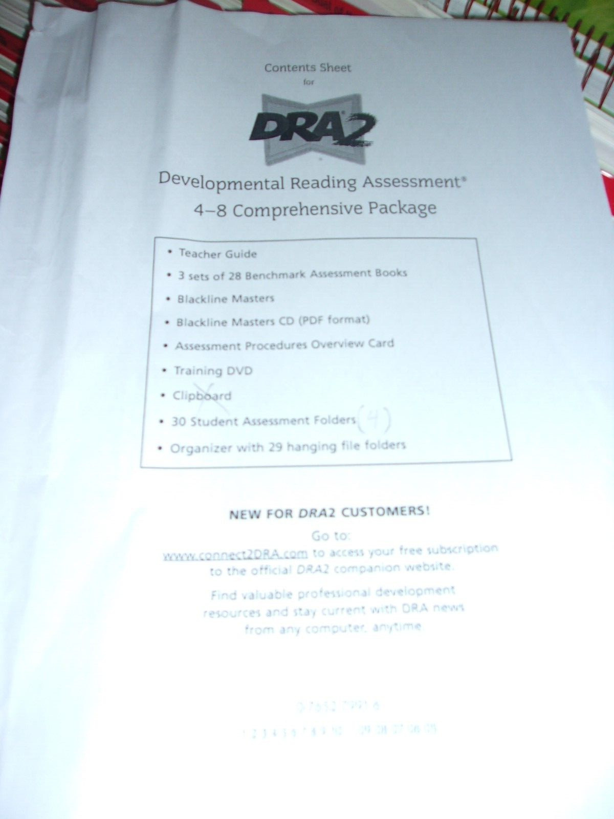 DRA2 Developmental Reading Assessment Grades 4-8 Boxed SET Books CD KIT Teacher