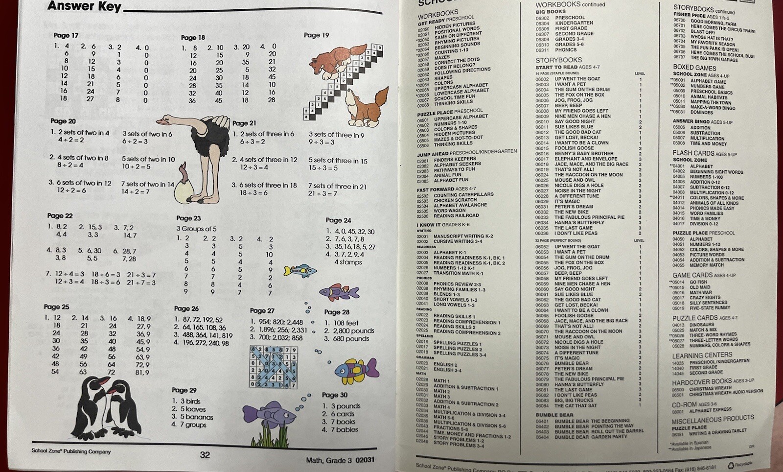 Math Grade 3 Workbook, 32 Pages