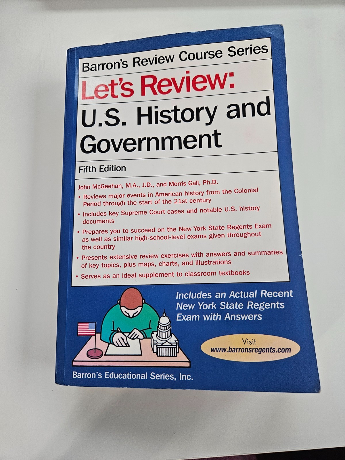 Let’s Review: US History & Government Barrons Review Course 5th Edition Used