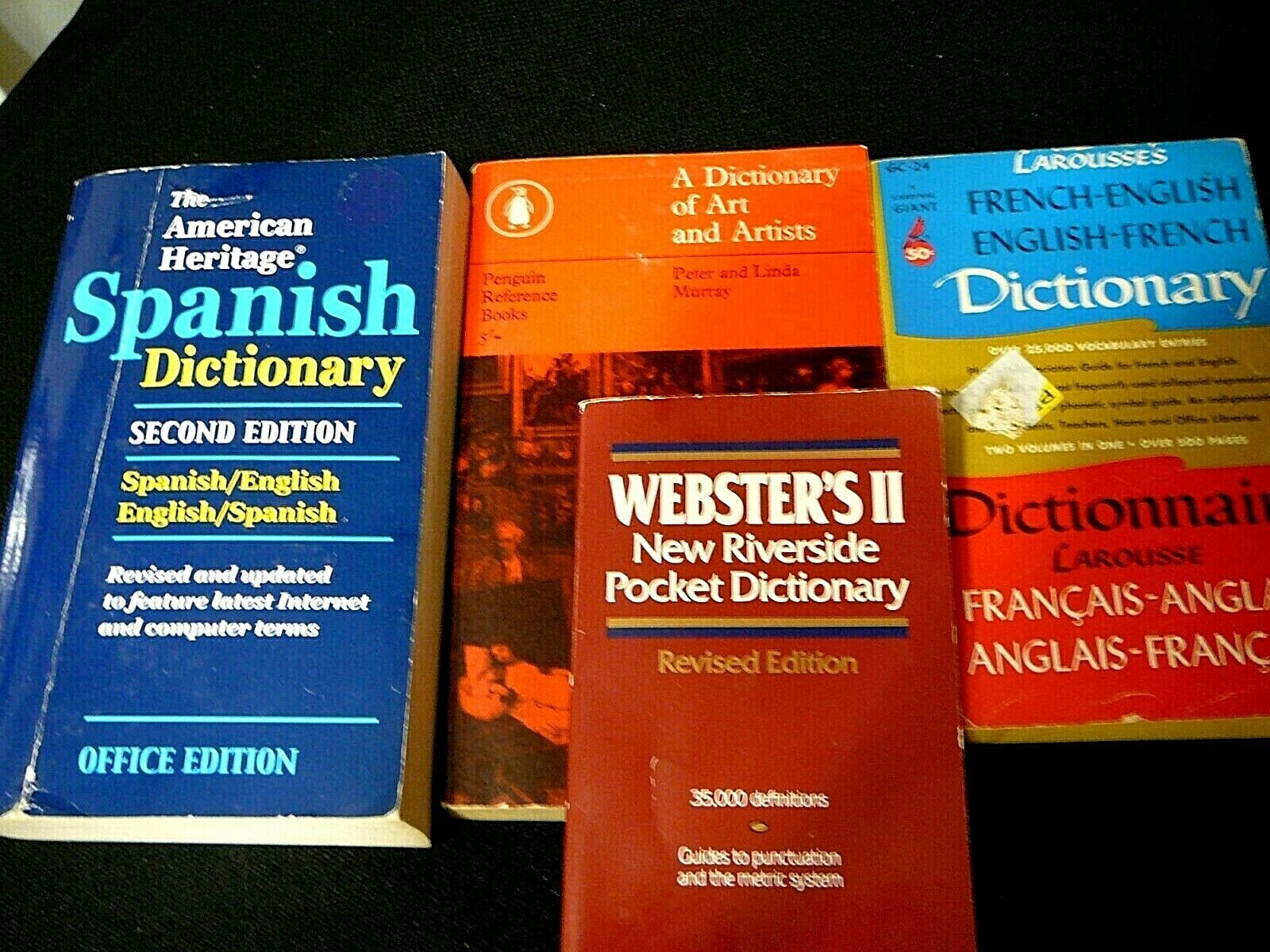 Pocket Size Reference Books-Spanish/French/English/Arts & Artist Dictionaries