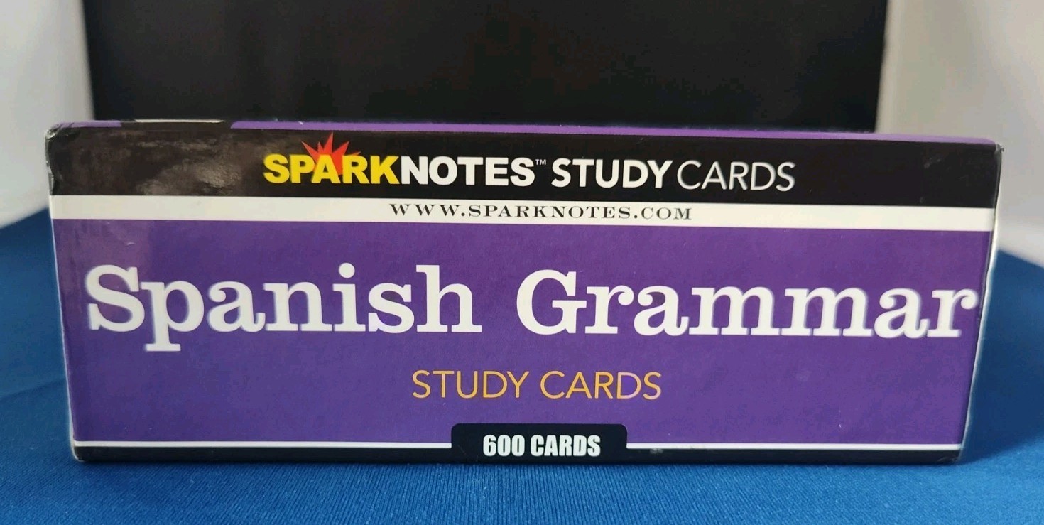 Spark Notes Spanish Grammar Study Cards LIKE NEW 600 Cards