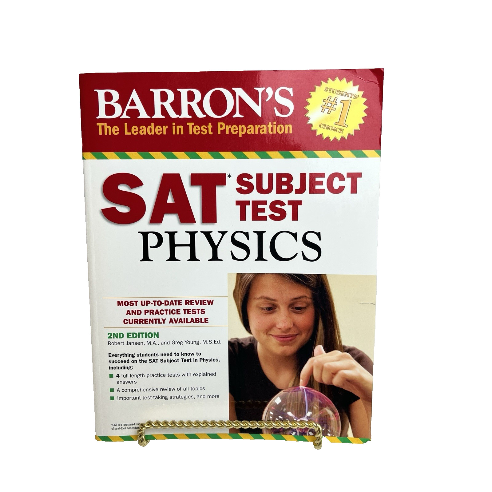 Barron’s SAT Subject Test Physics 2nd Edition Paperback VERY GOOD by Jansen