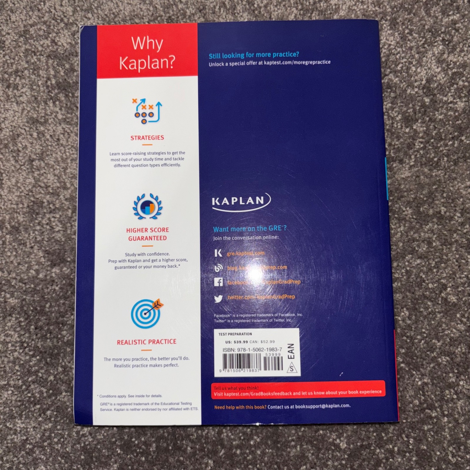 Kaplan GRE Prep Plus 2018, Study Guide Test Prep Book