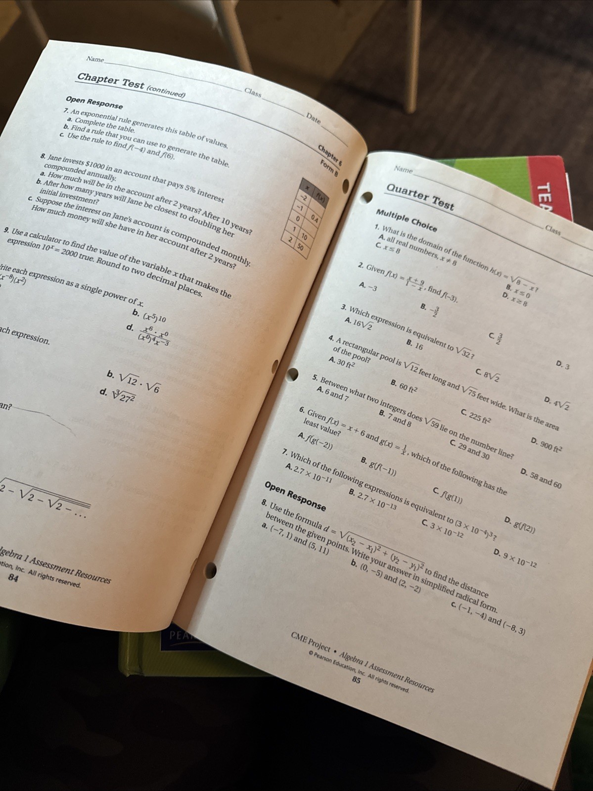 Algebra 1, CME Project,2009, Publish byPearson, Very GoodCondition