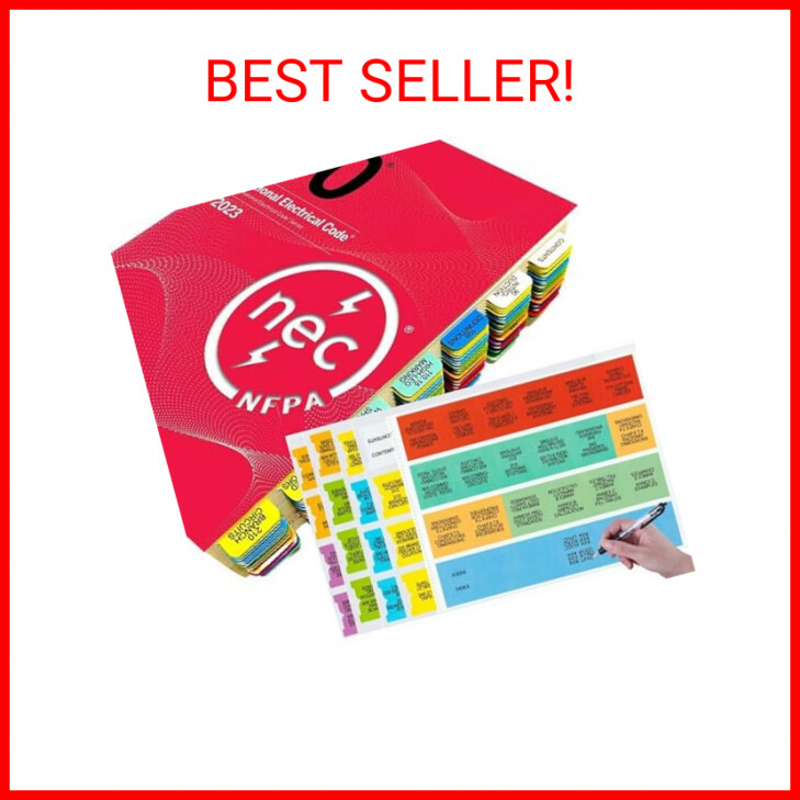 2023 National Electrical Code NEC Colored Tabs, 120 PCS Laminated Waterproof NEC