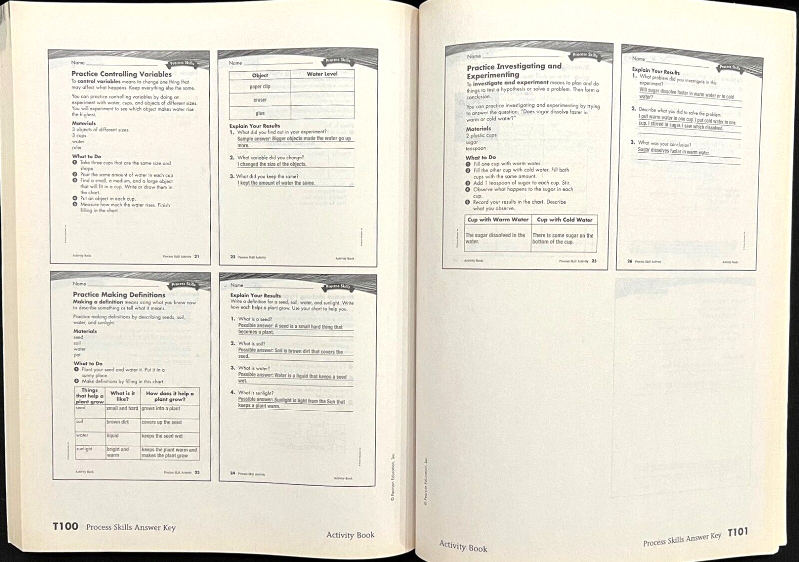 2nd Grade – SCIENCE – ACTIVITY BOOK – TEACHER EDITION (2006, Foresman)
