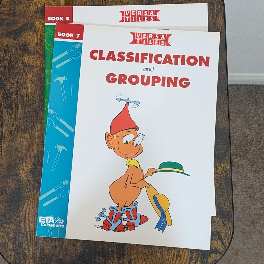 Kindergarten Curriculum VersaTiles Starter Set 8 Workbooks 3 Holders w/24 Tiles