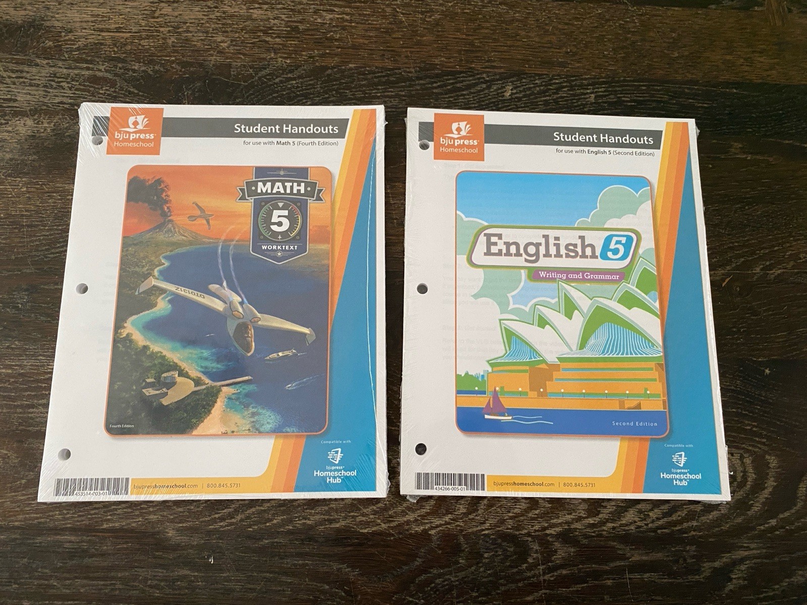 BJU Press Homeschool 5th Grade Student Handouts Lot Math English SEALED