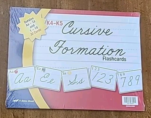 Abeka Cursive Formation Flashcards K4-K5