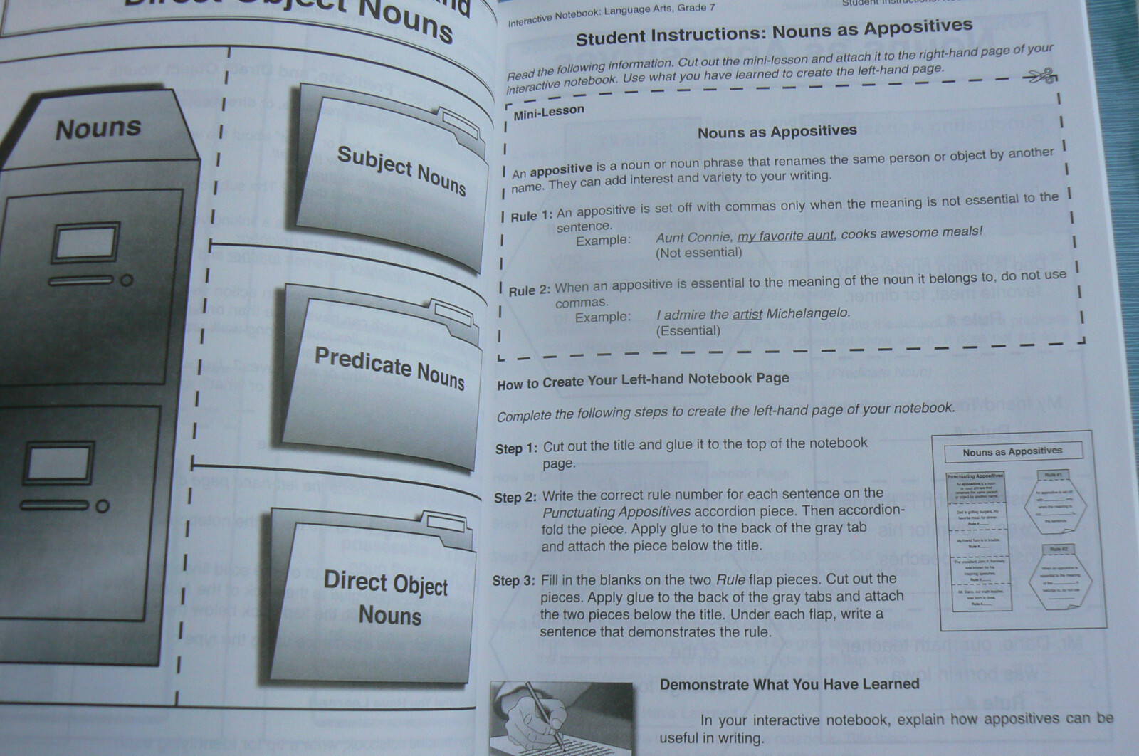 Mark Twain Media INTERACTIVE NOTEBOOK – LANGUAGE ARTS, gr. 7, PB CD-405028