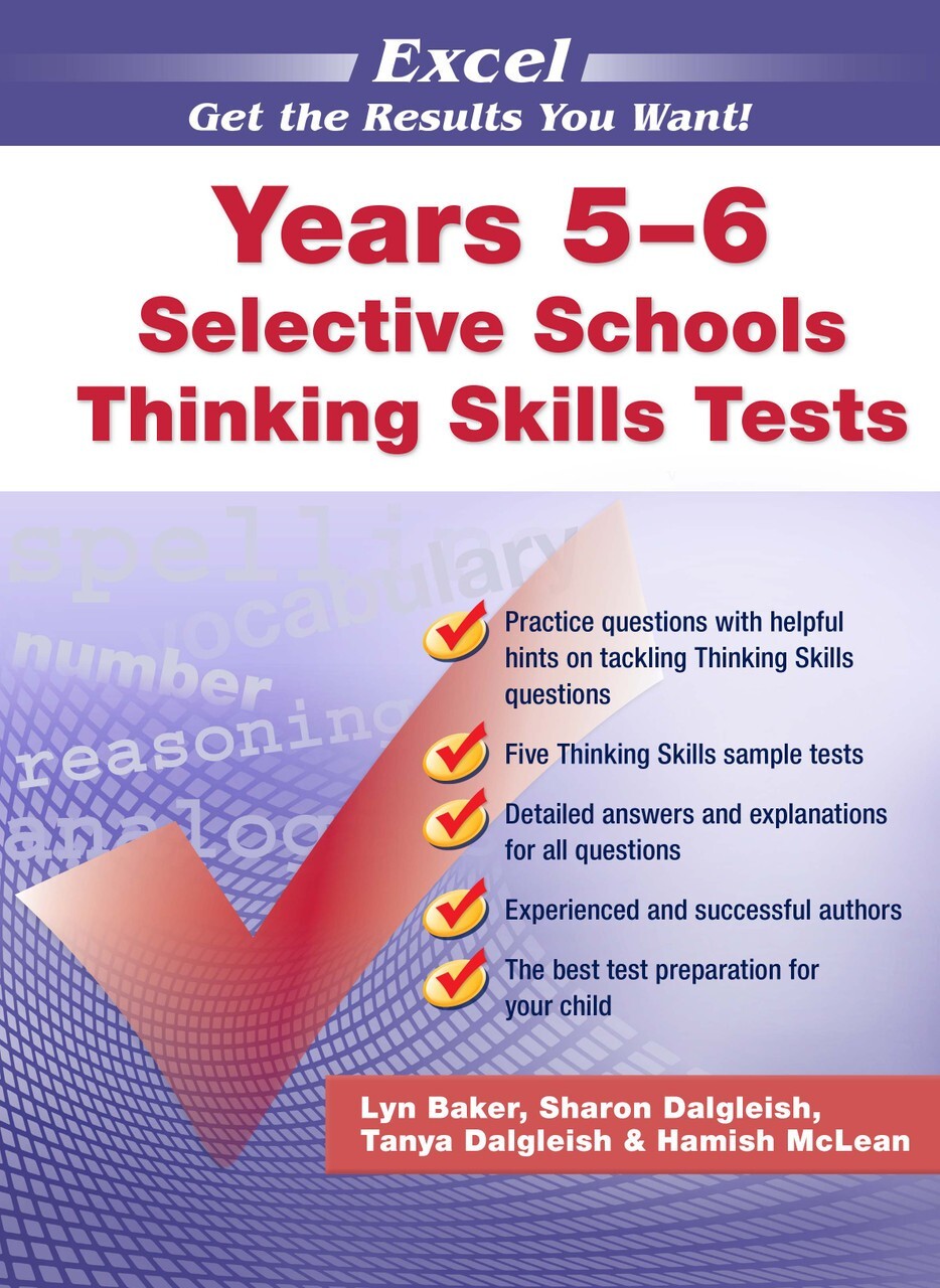 Excel Selective Schools Thinking Skills Tests Years 5-6 2023 New