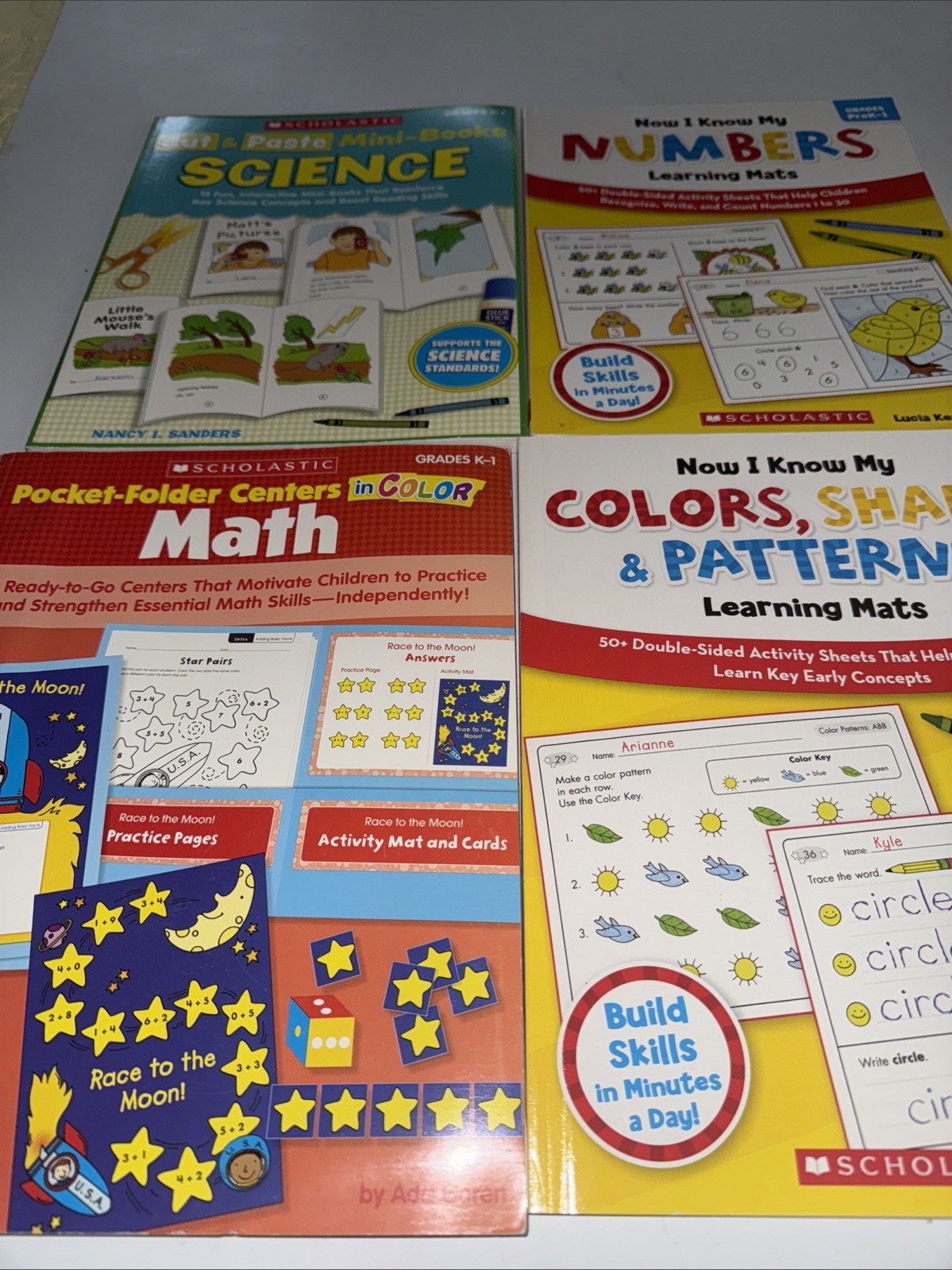 Scholastic Teaching resources K-1 Science & Math 4 Book Lot