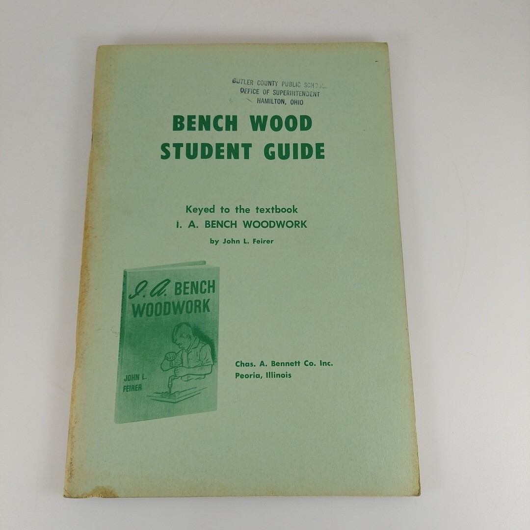 Bench Wood Student Guide John L Feirer with Answer Key 1959 Chas. A. Bennett