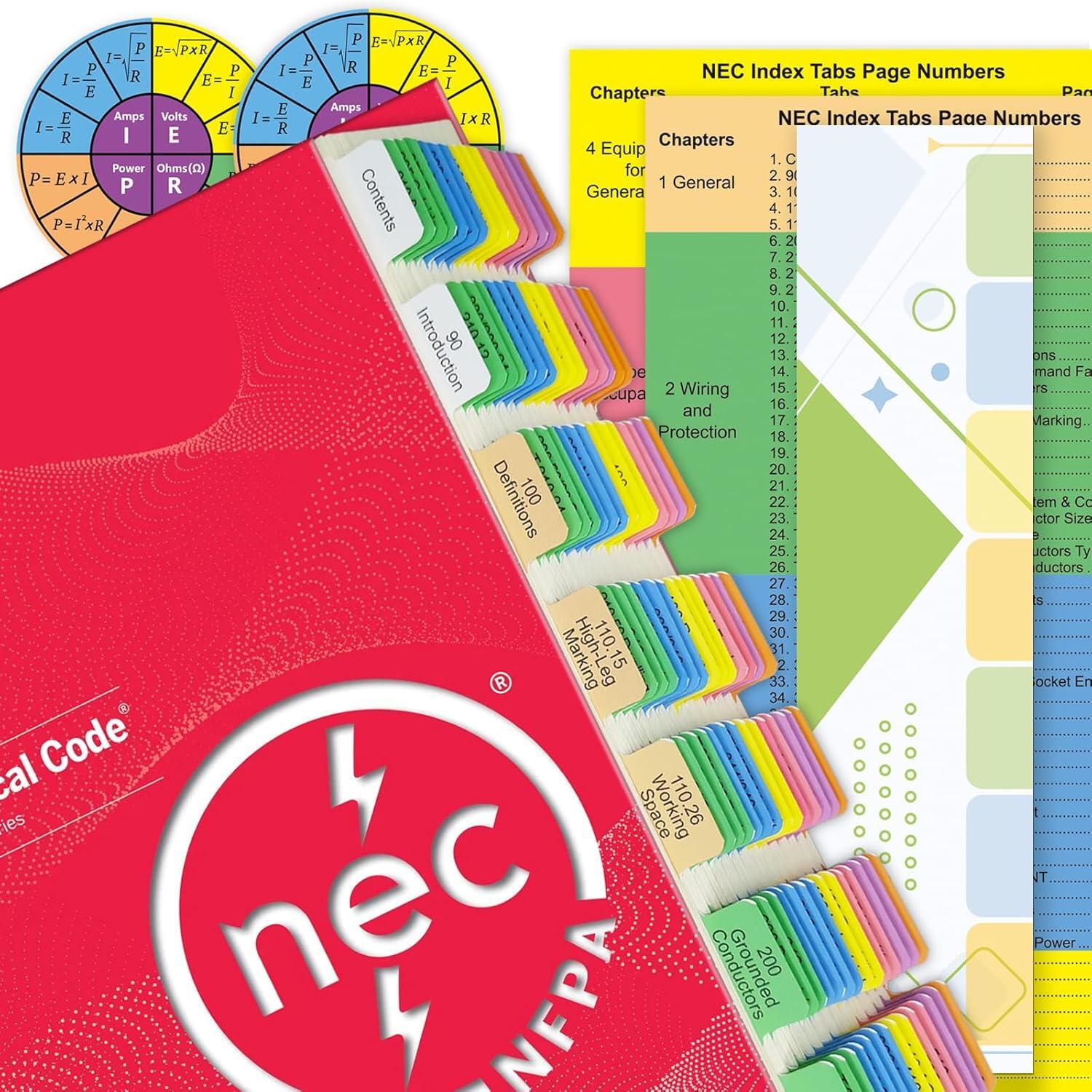 Pestaã±as De Cã³digo 2023, 140 Pestaã±as Nec, Laminadas Y Codificadas Por Colore