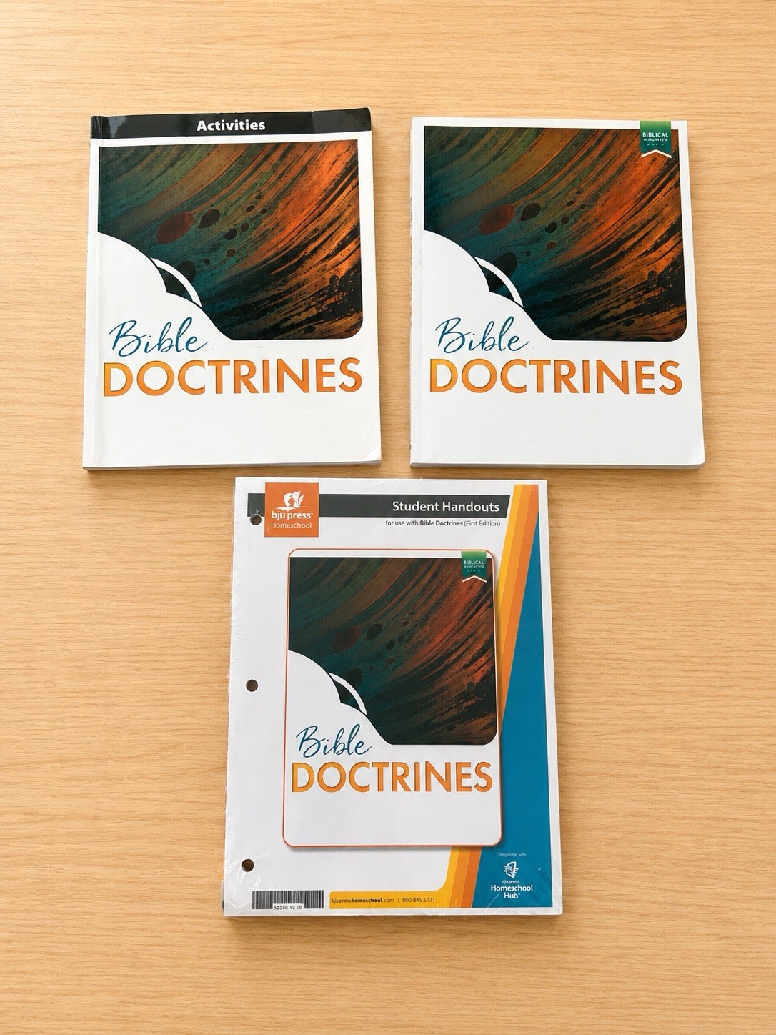 BJU Bible Doctrines Study Guide Student Handouts Activities Lot of 3 Books