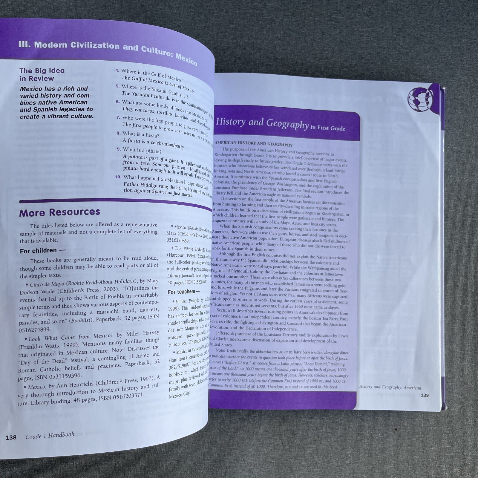 CORE KNOWLEDGE TEACHER HANDBOOK, GRADE 1 By E. D. Hirsch & Souzanne A. Wright