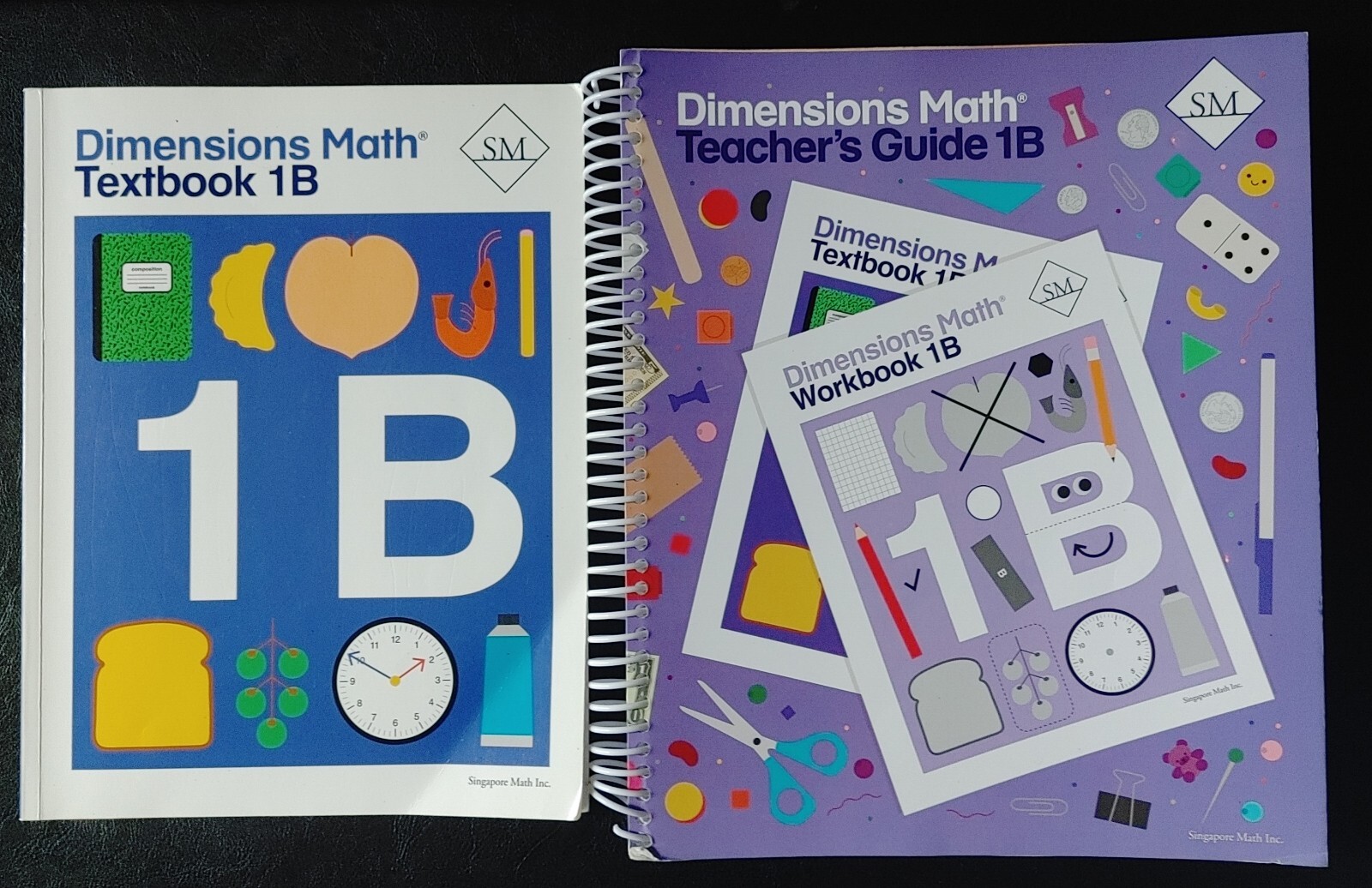 Dimensions Singapore Math Textbook & Teacher’s Guide 1B (Curriculum) Grades PK-5