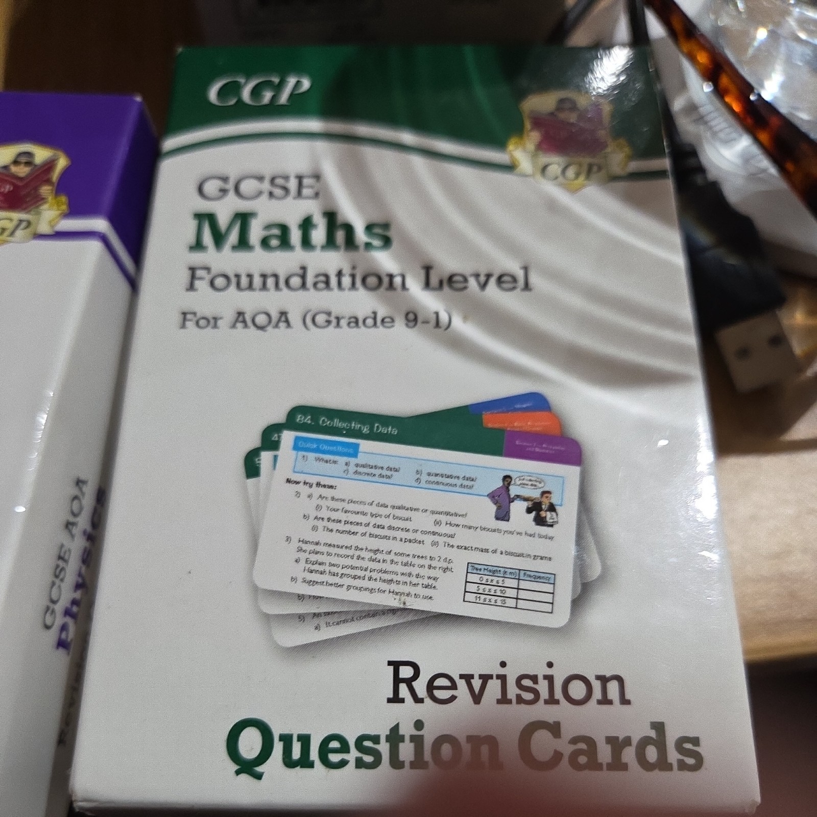 GCSE AQA Maths Revision Question Cards Foundation Level Key Stage 4 CGP