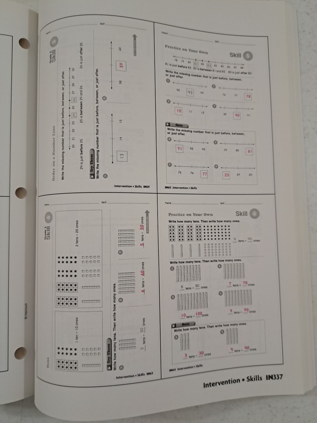 Teacher’s Guide Harcourt Math Intervention Skills-Copying Masters-Practice Instr