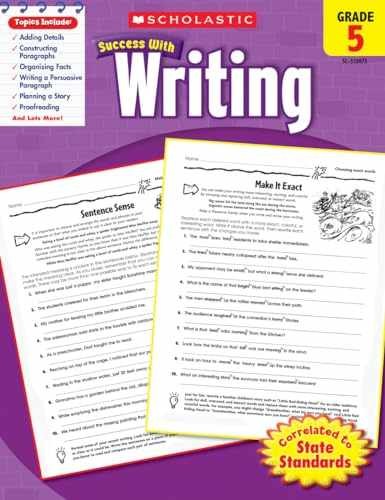 Scholastic Success With Writing: Grade 5 – Paperback, by Scholastic – Very Good