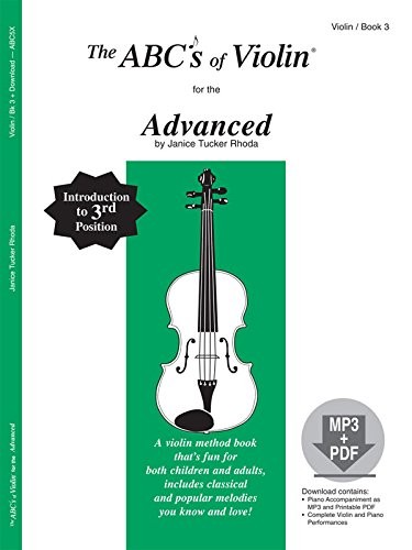 THE ABCS OF VIOLIN FOR THE ADVANCED, BOOK 3 (BOOK & By Janice Tucker Rhoda *VG+*