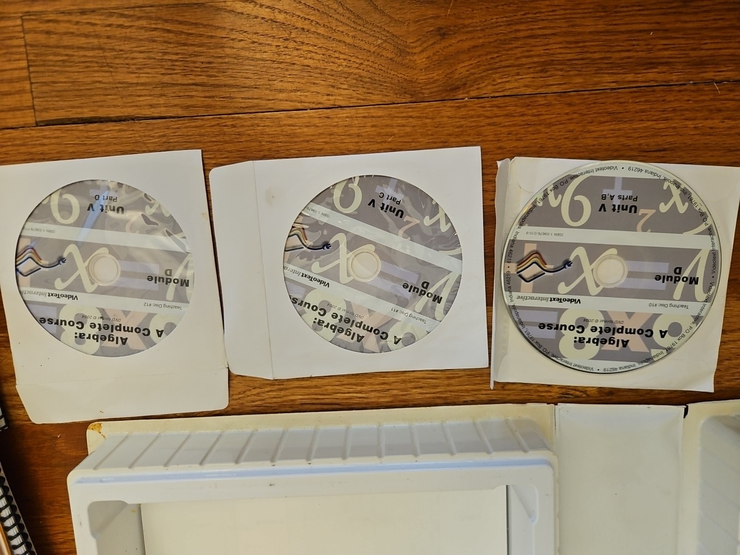 VideoText Algebra Moldules A, B, C, D, E, F Including All Books & 16 (of 17) DVD