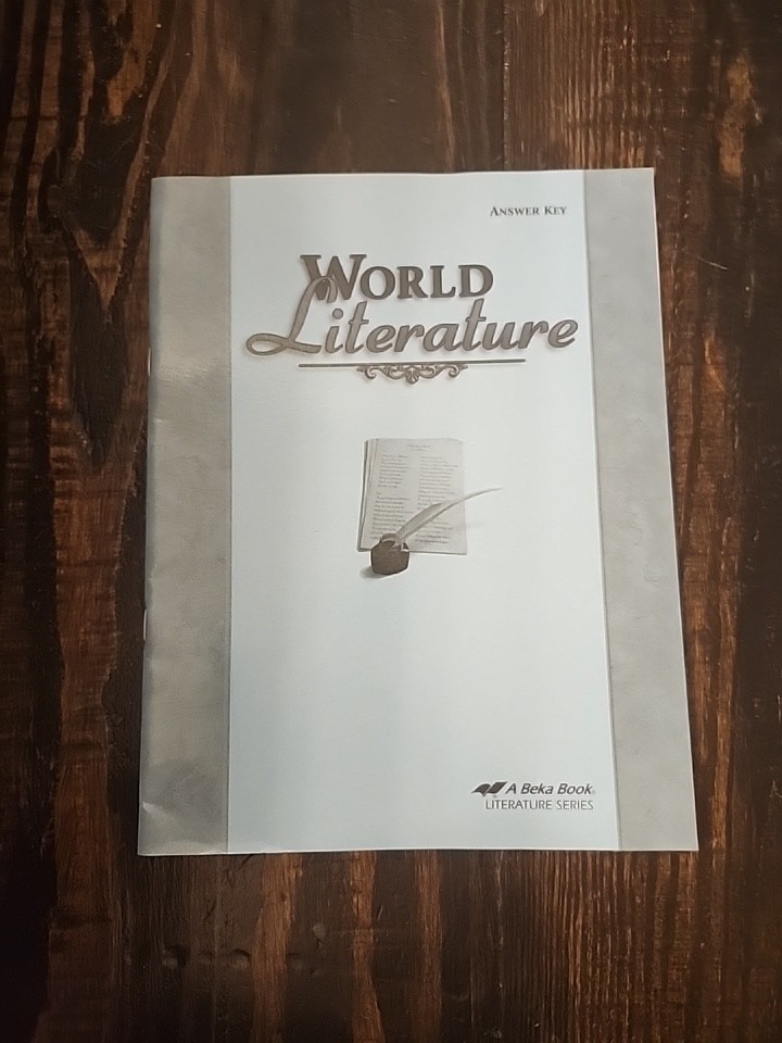 Abeka World Literature Answer Key, use with 4th ed. text, new