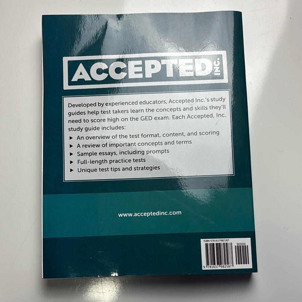 GED Study Guide 2023-2024 paperback book