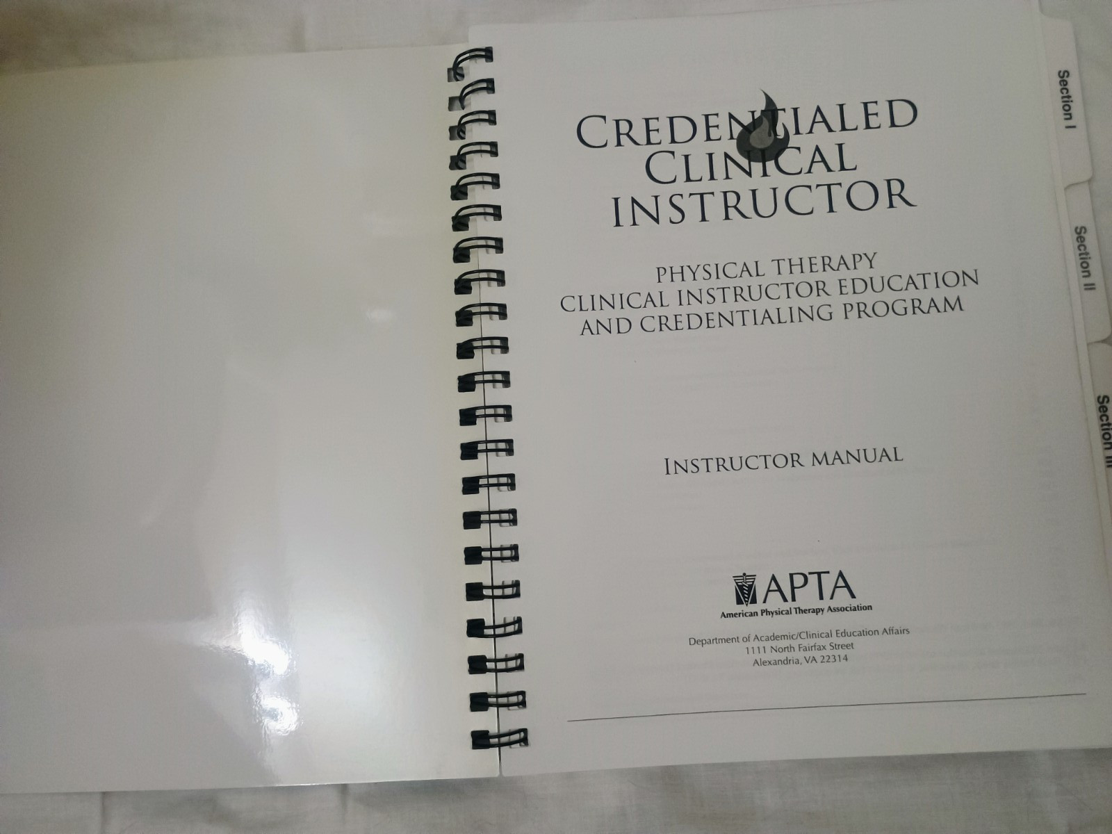 Credentialed Clinical Instructor Program INSTRUCTOR MANUAL American Phys Therapy
