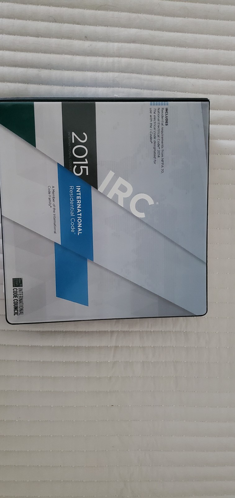 IRC IBC IECC 2015 Code Book Binder with tabs