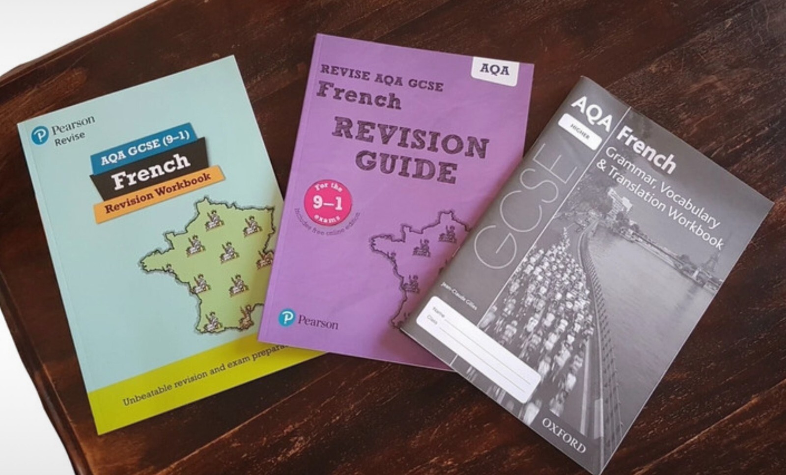 AQA French gcse Revision bundle- revision guide & workbook, grammar, vocab