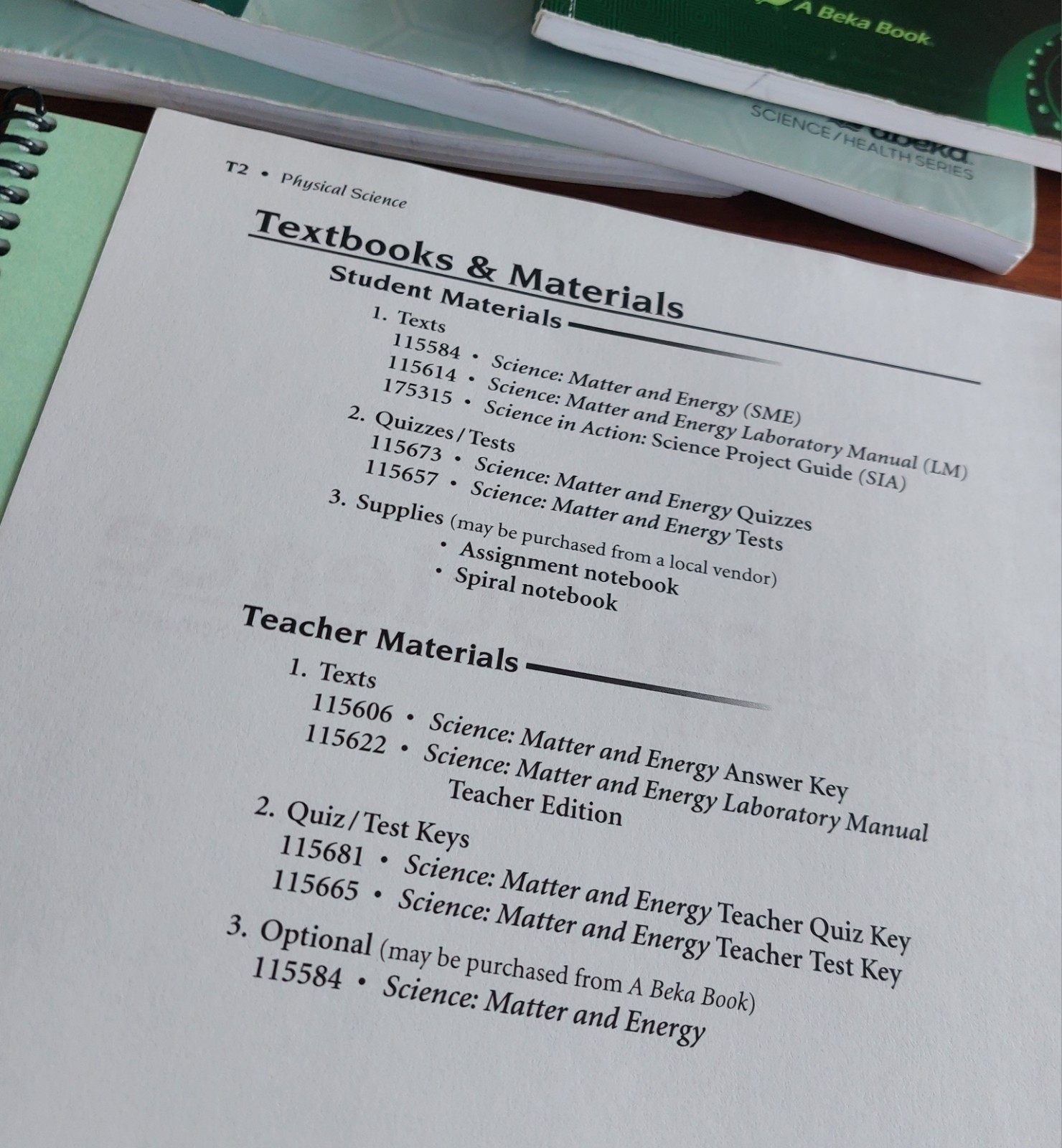 Bulk Lot 9th Grade Abeka Physical Science Matter & Energy Wholesale Duplicates