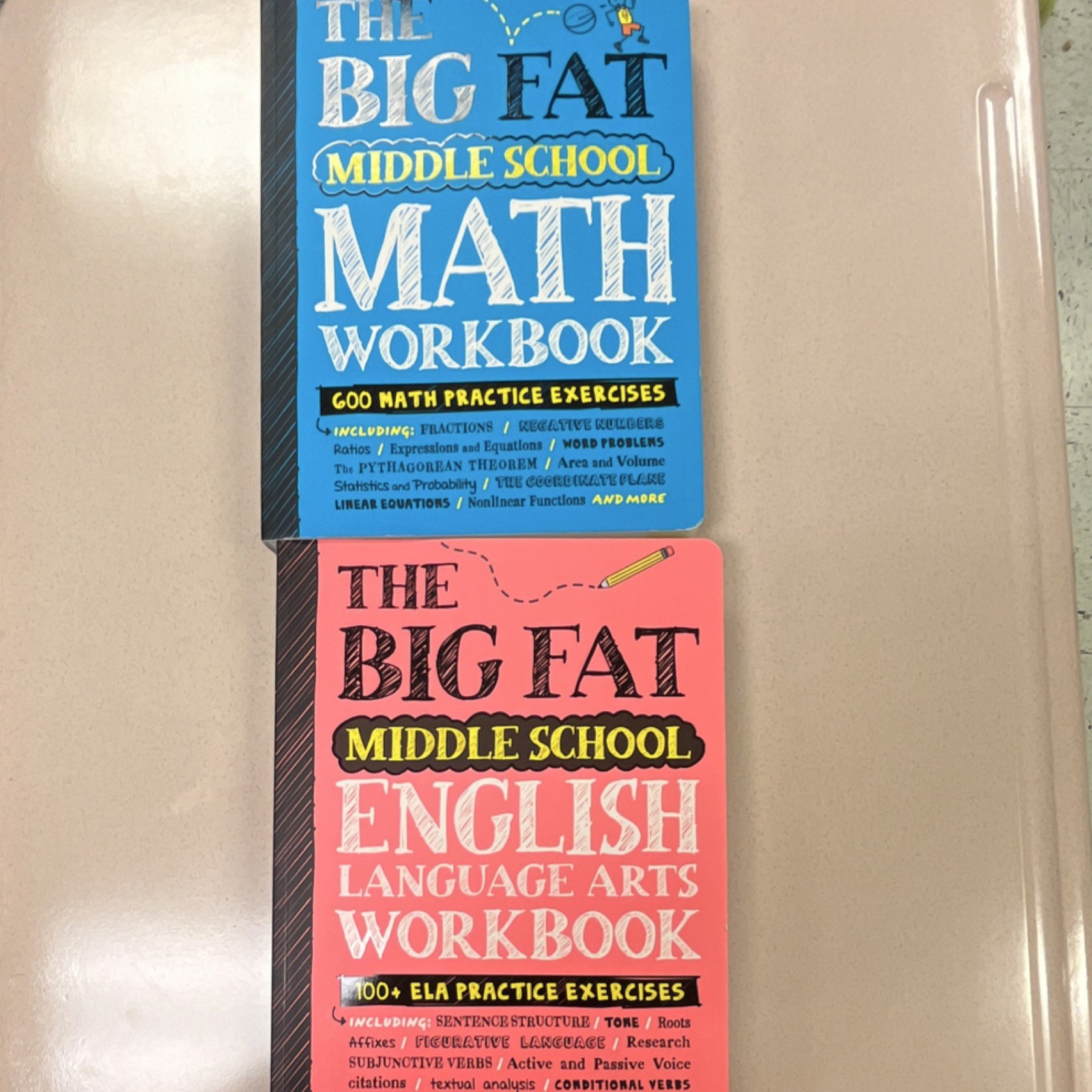 The Big Fat Middle School Math & English Language Arts Workbook by Brain Quest