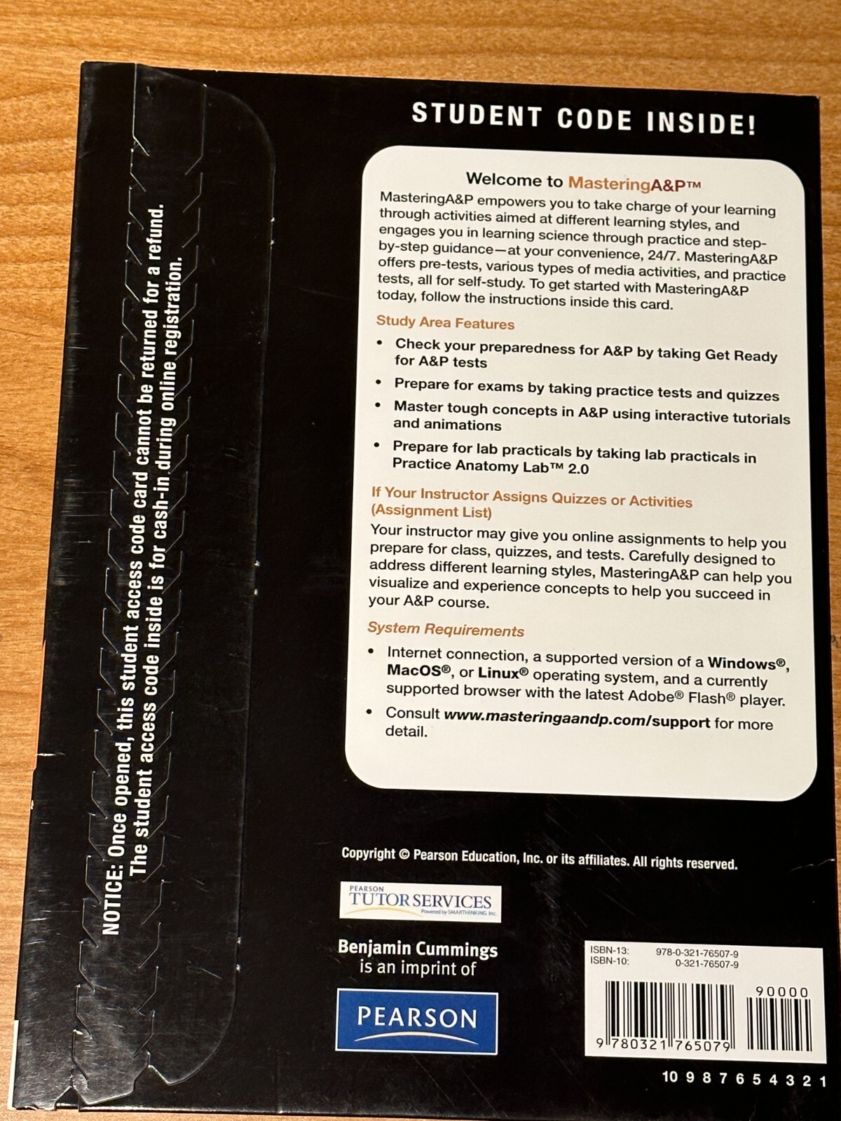 Mastering A&P with Pearson EText Student Access Code Card for Human Anatomy 6e