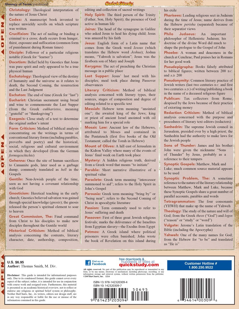 Quickstudy – New Testament Laminated fold out study reference Guide-Brand new