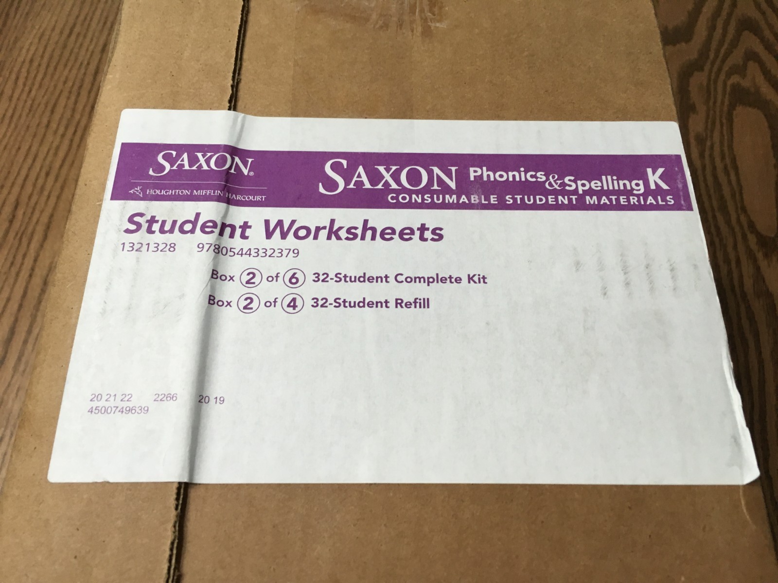 SAXON PHONICS & SPELLING WORKSHEETS FOR 32 STUDENTS / KINDERGARTEN / # 1321328