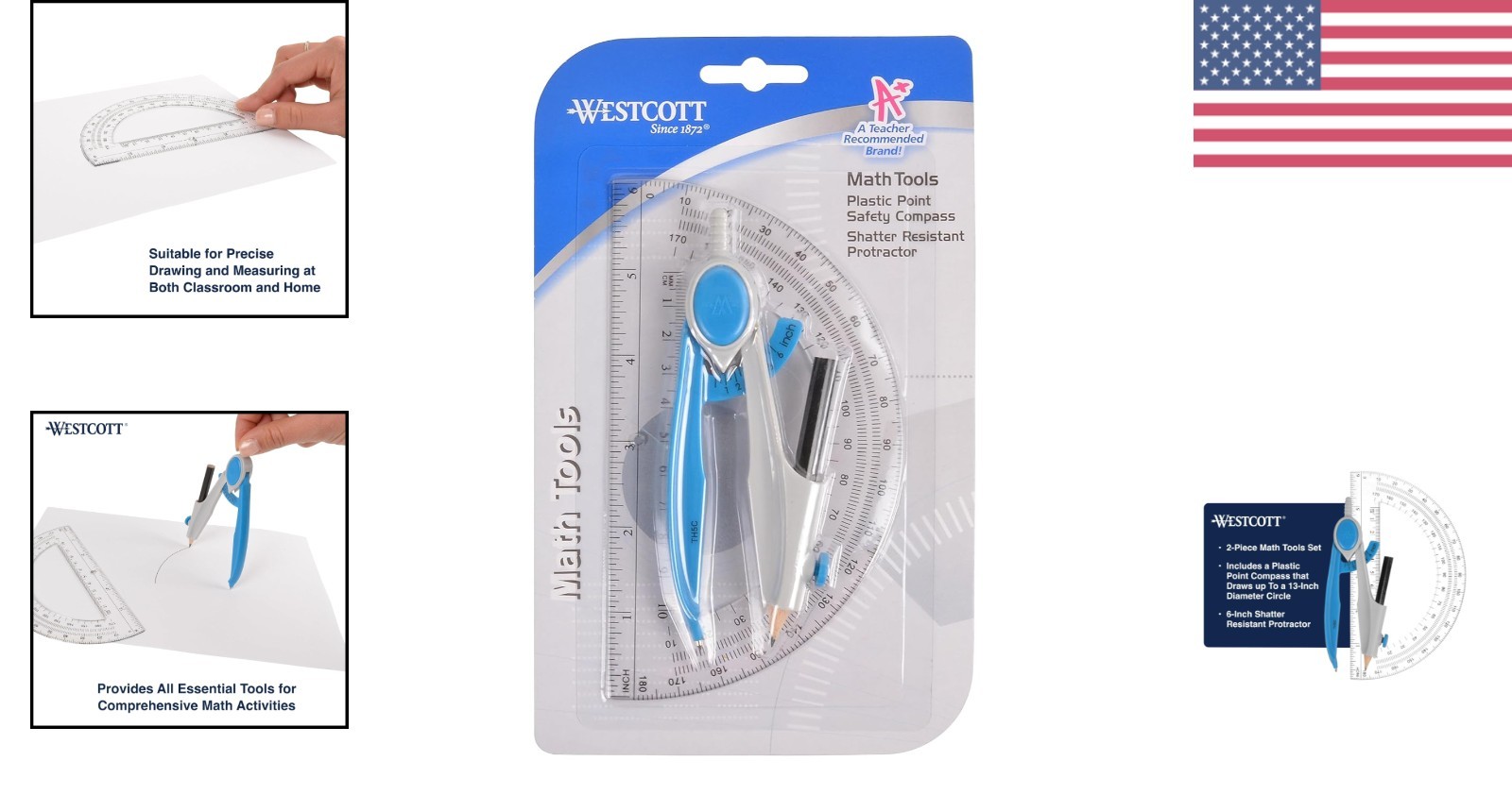 Shatter-Resistant Geometry Set: Compass and Protractor for Young Mathematicians